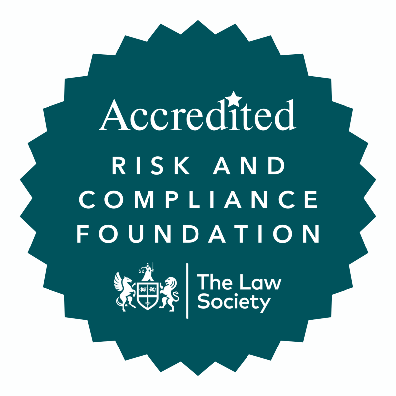 LS Accreditation Risk and Compliance Foundation Law Society Risk and Compliance Foundation Accreditation badge